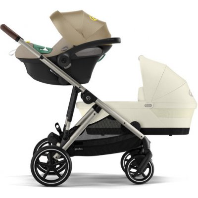 Cybex Gazelle S Kombinovaný Rám Taupe + 2x Cybex Aton S2 i-Size Autosedačka 0-13kg Seashell Beige + Adaptéry 2023 – Zboží Mobilmania