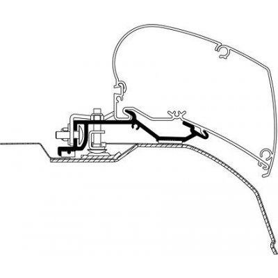 Střešní adaptér pro markýzy Thule Omnistor 6 na Fiat Ducato H2 délka 380-400 cm – Hledejceny.cz