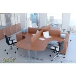 NABYTEK-DESIGNOVY.CZ - R111003 12 Sestava kancelářského nábytku Komfort 3 javor – Zboží Dáma