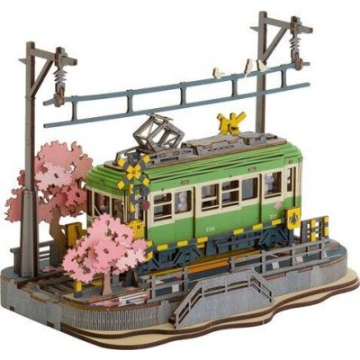 ROBOTIME Rolife DIY Svítící 3D dřevěné puzzle Stanice se sakurami 223 ks – Hledejceny.cz