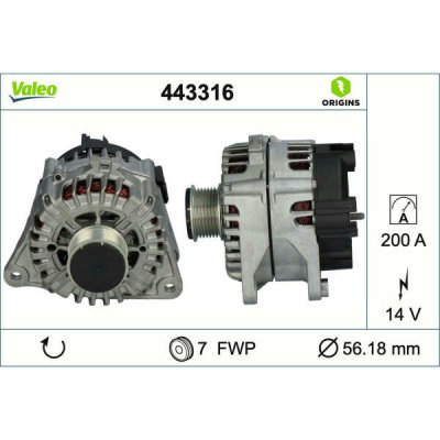 generátor VALEO 443316 | Zboží Auto