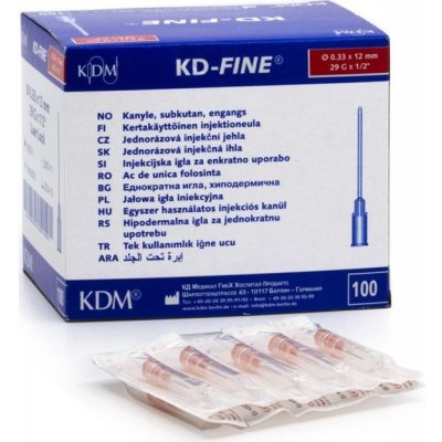 KD Medical Jednorázové injekční jehly KDM - 100 ks 0,90 x 25 mm