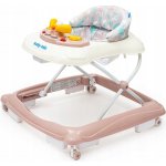 Baby Mix Chodítko s volantem a silikonovými kolečky pudrově růžové – Zboží Dáma