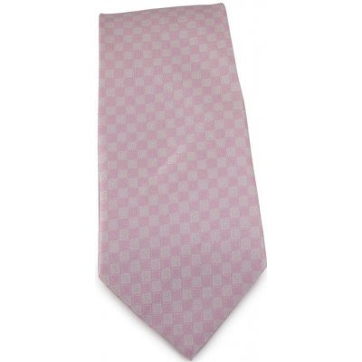 Růžová mikrovláknová kravata s kostičkovým vzorem bílá od 399 Kč -  Heureka.cz