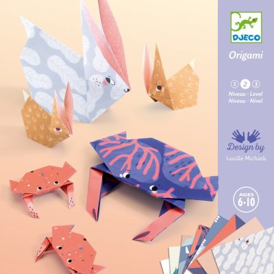 Djeco origami Zvířecí rodinky – Zboží Mobilmania