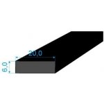 0596062 Pryžový profil 6x20mm, EPDM 70°Sh obdélníkový – Zboží Dáma