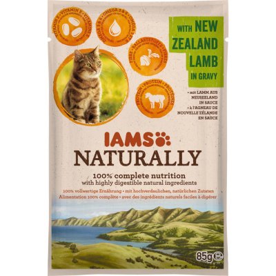 Iams Naturally s jehněčím z Nového Zélandu v omáčce 85 g – Zboží Mobilmania