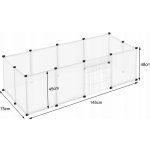 Feandrea Skládací ohrádka plastová šedá 143 x 46 x 73 cm – Hledejceny.cz