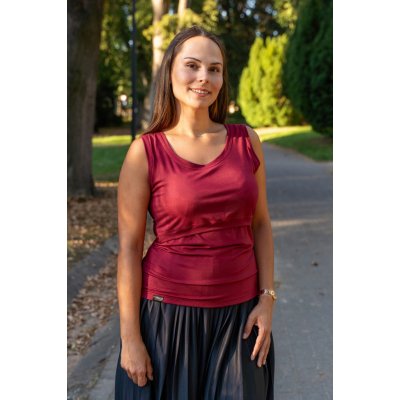 Jsem máma modalové kojicí tílko Bordó – Zboží Dáma