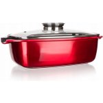 Banquet Pekáč s nepřilnavým povrchem METALLIC RED 40x22x16,5 cm s aroma knobem – Zboží Mobilmania