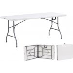 TENTino STL180P skládací stůl 180x76 cm PŮLENÝ, bílý – Sleviste.cz