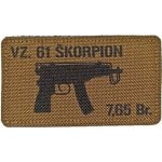 Textilní nášivka VZ 61 ŠKORPION 7,65 Br - Coyote, A.C.M. – Sleviste.cz