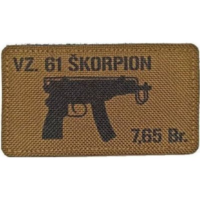 Textilní nášivka VZ 61 ŠKORPION 7,65 Br - Coyote, A.C.M. – Sleviste.cz