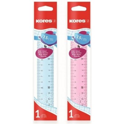 Kores 338022 pravítko transparentní 15 cm – Zboží Dáma