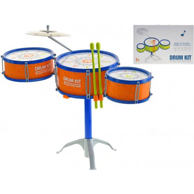 Mikro trading Sada bicích s činely a paličkami 40 cm oranžová