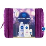 Nivea Smooth Care Smooth Sensation tělové mléko 400 ml + Nivea Diamond & Argan Oil sprchový gel 250 ml + Nivea Invisible Black & White Clear antiperspirant roll-on 50 ml + Labello Soft Rosé balzám na – Hledejceny.cz