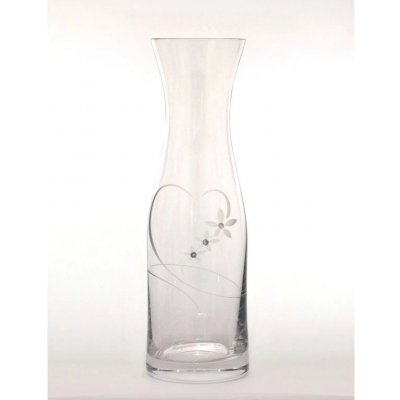 Bohemia Crystal Karafa na víno srdíčka 1000 ml krystaly Preciosa – Zboží Mobilmania