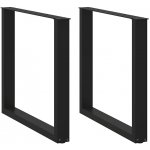 Omaxi 314604 Nohy k jídelnímu stolu ve tvaru U 2 ks černé 90 x 72-73 cm ocel – Zboží Mobilmania