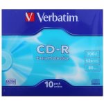 Verbatim CD-R 700MB 52x, AZO, slim box, 10ks (43415) – Hledejceny.cz