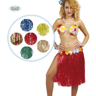 Rubies USA Havajská sukně mix barev 55 cm dlouhá Barva: žlutá – Zboží Mobilmania