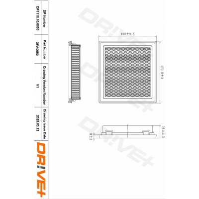 Vzduchový filtr DRIVE+ DP1110.10.0050 – Hledejceny.cz