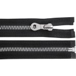 Kostěný zip, imitace kovu No 8 délka 80 cm bundový, malé, 322 černá – Hledejceny.cz