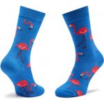 Funny Socks Klasické ponožky Flamingos SM1/02 Modrá – Zboží Mobilmania