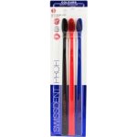 Swissdent Colours Set černý červený modrý sada zubních kartáčků soft medium 3 ks – Zboží Dáma
