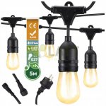 BERGE Zahradní girlanda 15m + 16x 1W LED žárovka EG1515 – Hledejceny.cz