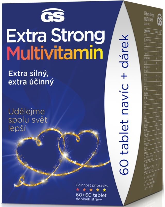 GS Extra Strong Multivitamin 60+60 tablet dárkové balení 2022 od 478 Kč -  Heureka.cz