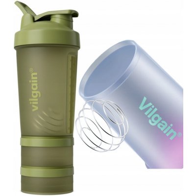 Vilgain Shaker Pro 2Go – Moss 450 ml + 150 ml + 100 ml – Zboží Dáma