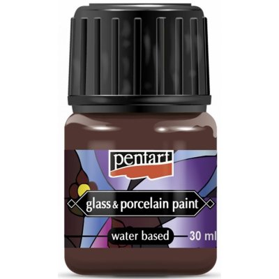 Pentart Barvy na porcelán a sklo 30 ml Hnědá – Zboží Dáma