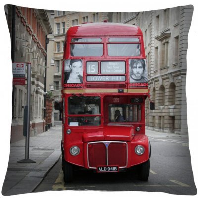 Mybesthome London Bus polštář 40x40 – Zboží Mobilmania