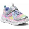 Dětské tenisky Skechers S Lights Heart Lights Rainbow Lux silver multi