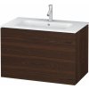 Koupelnový nábytek Duravit L-Cube skříňka 82x48.1x55 cm závěsná pod umyvadlo ořechová LC624106969