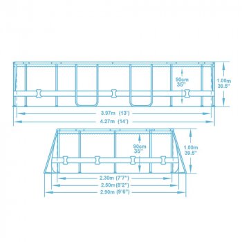 Bestway Power Steel Frame 4,27 x 2,5 x 1 m 56620