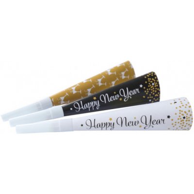 Amscan Párty trumpetky Happy New Year 3 ks – Zboží Dáma