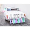 Svatební autodekorace PartyDeco Set dekorací na auto Stříbrný LOVE