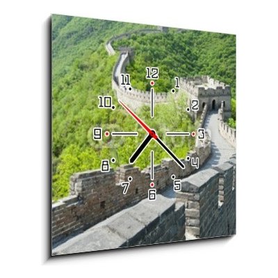 Obraz s hodinami 1D - 50 x 50 cm - The Great Wall of China Velká čínská zeď – Zboží Mobilmania