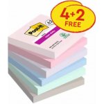 Silný samolepící bloček Post-it, 76mm x 76mm, 90 lístků v bločku Soulful, 6 bločků v balení – Hledejceny.cz