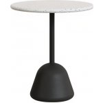 Kave Home Saura II. 70 cm s černou podnoží terrazzo zahradní stůl Bílý – Hledejceny.cz