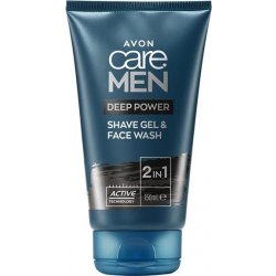 Avon Care Men chladivý gel na čištění pleti a holení 2v1 150 ml
