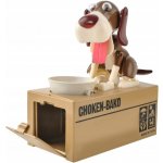 Pokladnička na mince hladový pes hnědý – Zboží Dáma