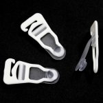 Velvety kovové bílé - podvazkové zapínání 10mm – Zboží Dáma