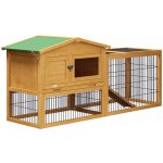 PawHut dřevěná králíkárna Dupina 1500 x 520 x 680 mm – Sleviste.cz