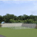 vidaXL Venkovní psí kotec se střechou stříbrný 1200 x 1200 x 250 cm – Zboží Dáma