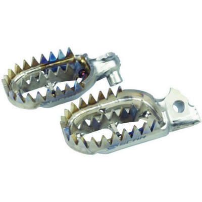 SCAR závodní stupačky řidiče titanové GRIPPER KAWASAKI KX250 19-25, KX450 19-25 barva titanová | Zboží Auto