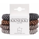 KKNEKKI Gumička do vlasů Kknekki no. 51 – set 4 ks, béžová barva, textil – Zboží Dáma