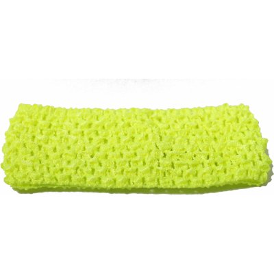 Elastická čelenka síťovaná široká pestré barvy žlutá – Hledejceny.cz