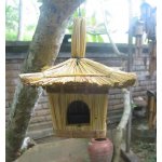 Mitra Bali Závěsná budka z Bali ze suché trávy, hranatá, 18 cm – Hledejceny.cz